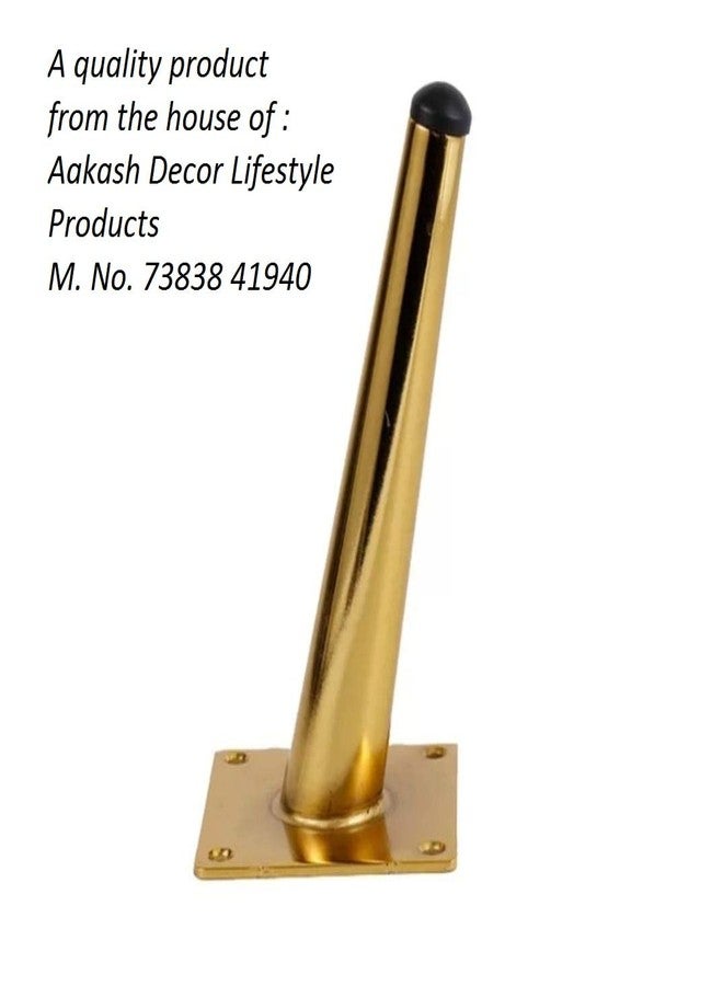 AAKASH DECOR Heavy Duty Sofa Leg 6 Inch (Set of 4) Gold Finish Rust Proof Metal Cone Shape Furniture Legs with Including Mounting Screw | Modern Sofa Paya for Home, Office, Table 15 cm - Image 5
